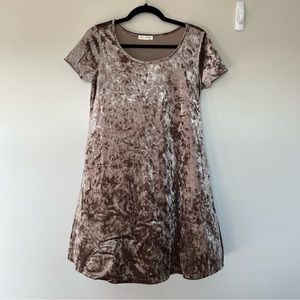 Crushed Velvet Mini Dress